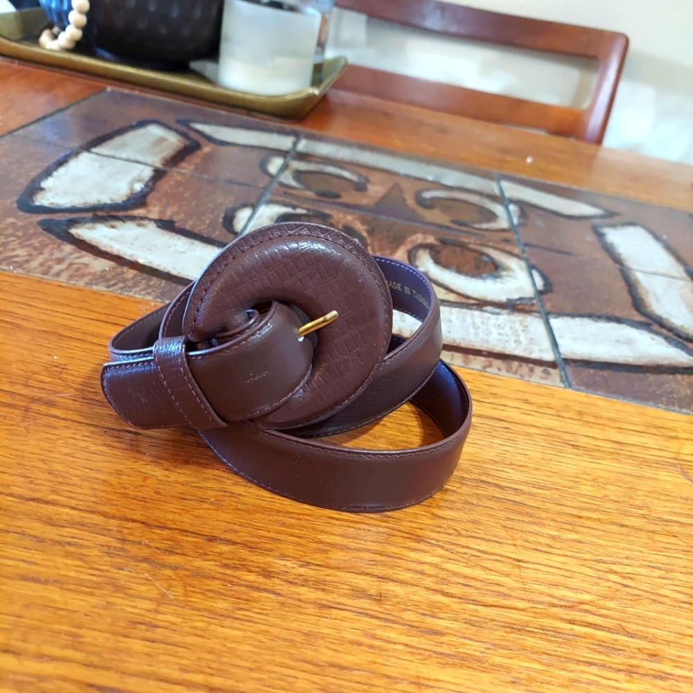 Collectif brown belt leather large work cowgirl career - Picture 1 of 8